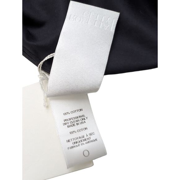 NWT Rosetta Getty Black Asymmetric Poplin Shirt - Picture 11 of 16